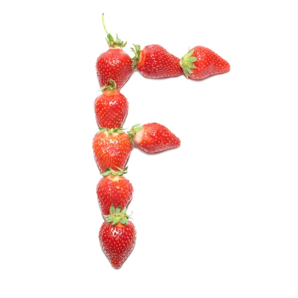 Helsemessig jordbæralfabet – stockfoto