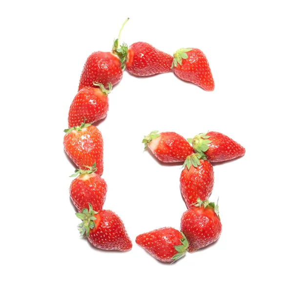 Jordbær sundhed alfabet - Stock-foto