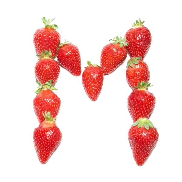 Erdbeer-Gesundheitsalphabet — Stockfoto