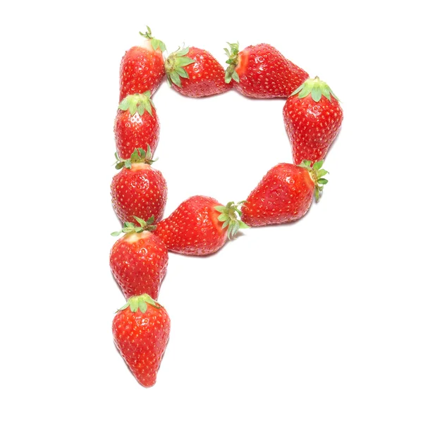 イチゴ健康アルファベット — ストック写真