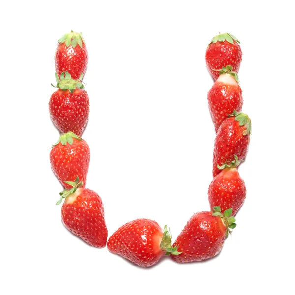 Strawberry health alphabet — Stock Photo, Image