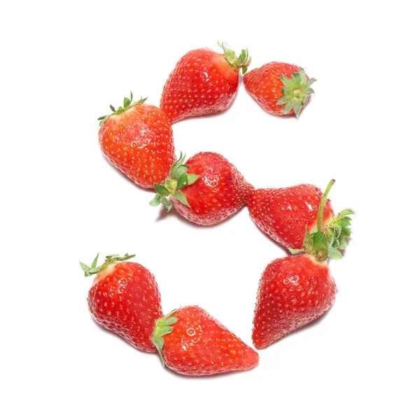 Strawberry health alphabet — Stock Photo, Image