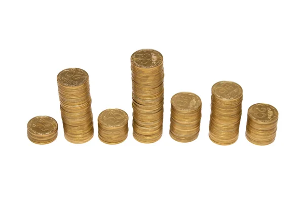 Diagram van gouden munten — Stockfoto