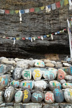 Tibetan prayer stones clipart