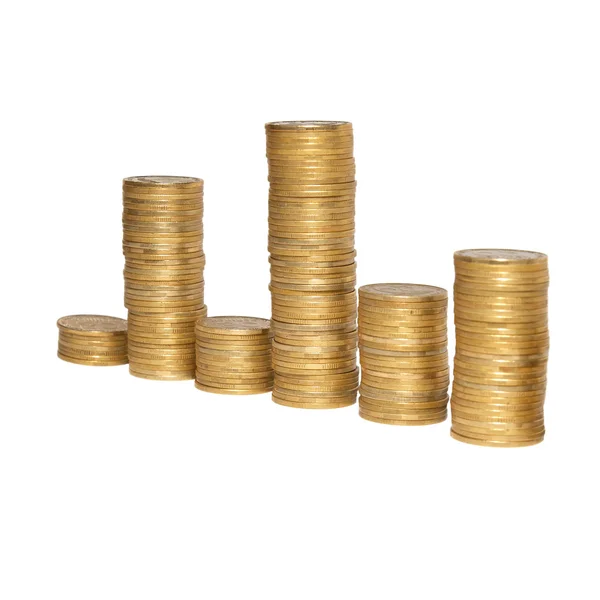 Diagram of golden coins — Stock Photo, Image