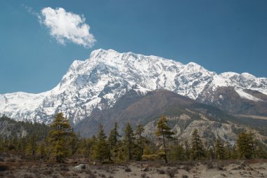 Snowy Tibetan mountains clipart