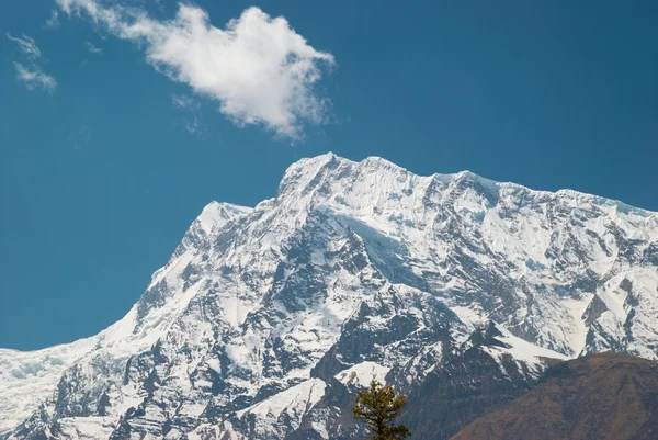 チベットの山は雪に覆われました。 — ストック写真