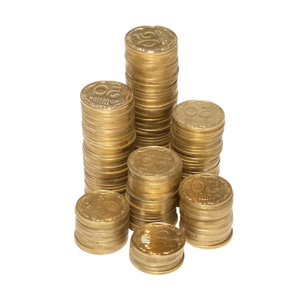 Oszlop az arany érmék — Stock Fotó