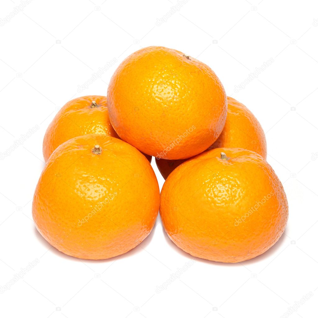 Group of orange mandarins