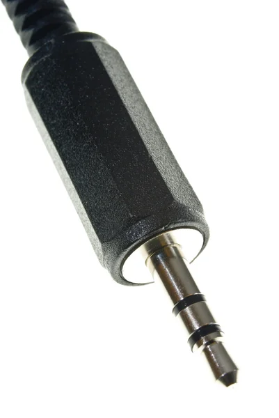 Black Stereo Jack plug — Stock Photo, Image