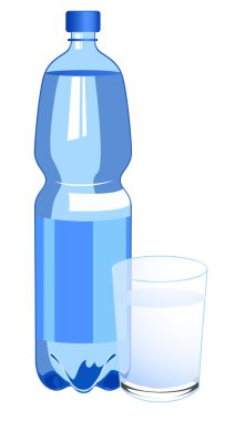 Bottle of water clipart