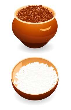 Buckwheat and rice clipart