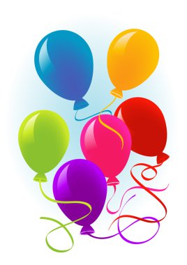 Colored balloons clipart