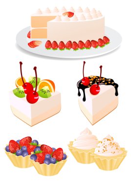 Cake set clipart