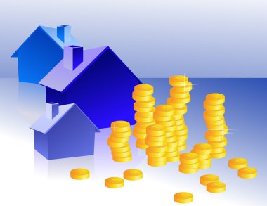 Homes_and_coins clipart