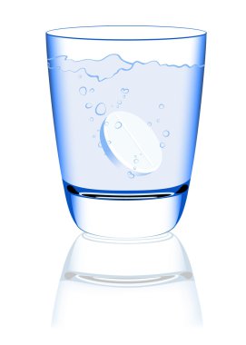 Pill in the water clipart