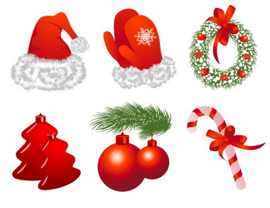 Christmas objects clipart