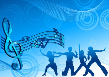 Music_dance_background_blue_color clipart