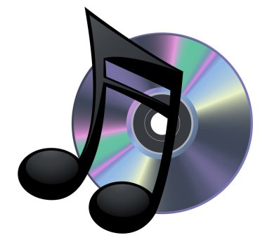 Note and disc clipart