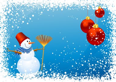 Snowman background clipart