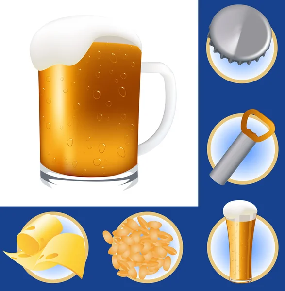 Elementy piwa — Wektor stockowy