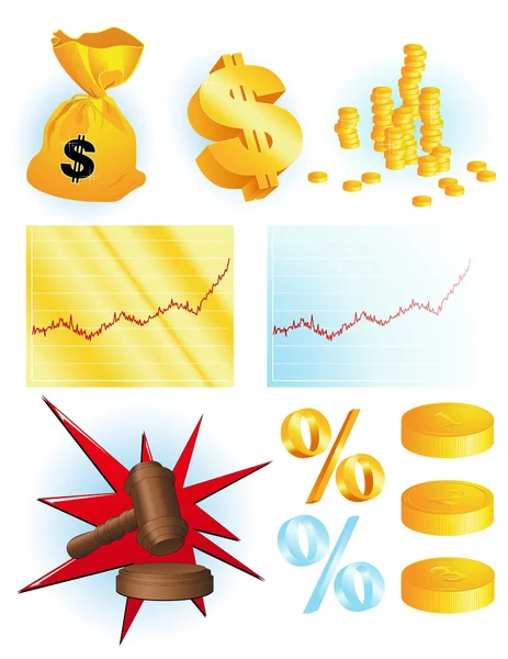 Financial_ objects — Stock Vector