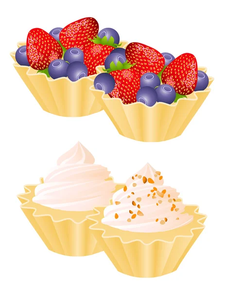 Gâteau aux fruits — Image vectorielle
