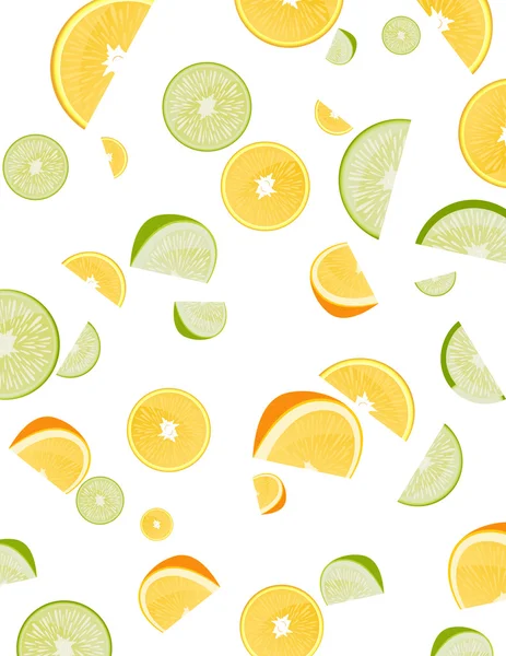 Fruits sur fond isolé — Image vectorielle
