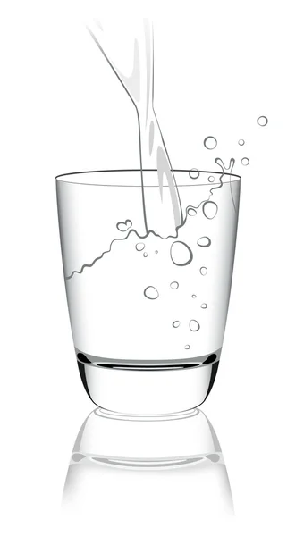 Glass of water — Stock Vector