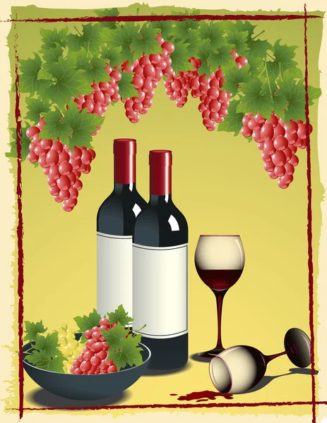 Still_life_with_vine — Stock Vector