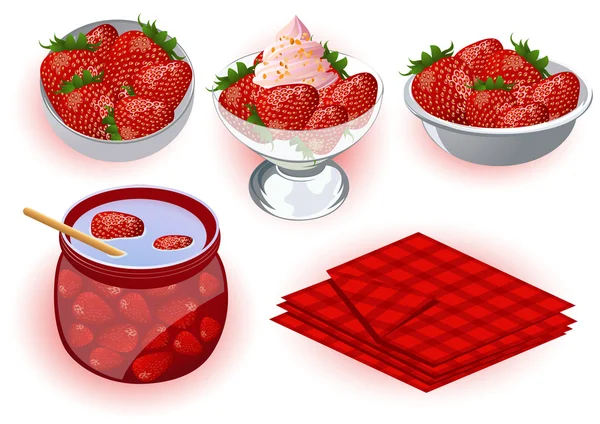 Φράουλα επιδόρπια — Διανυσματικό Αρχείο