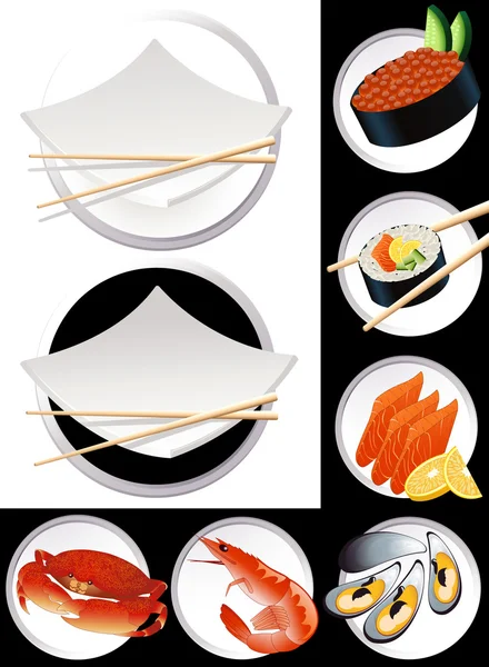Sushi_objects — Stock Vector