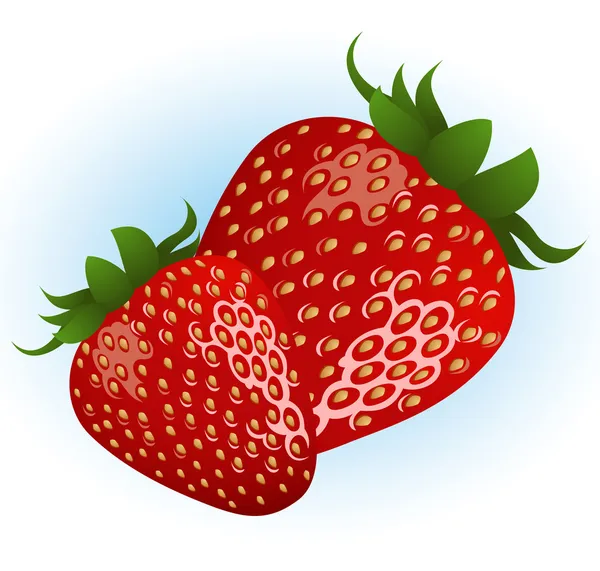 Strawberry_on_isolated_background — Stockvector