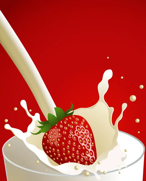 Strawberry_splash — стоковий вектор