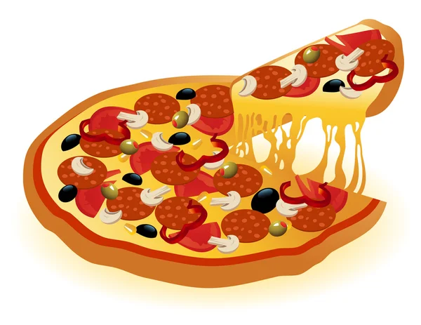 Pizza — Stockvector