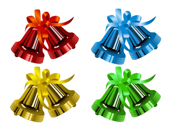 Christmas_bells_different_colors — 스톡 벡터