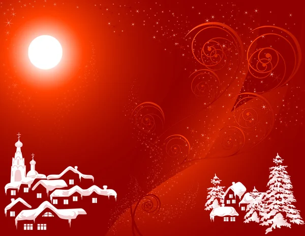 Christmas_country_red_color — Stock vektor