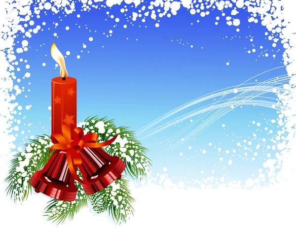 Noël _ cadre _ avec _ bougies — Image vectorielle
