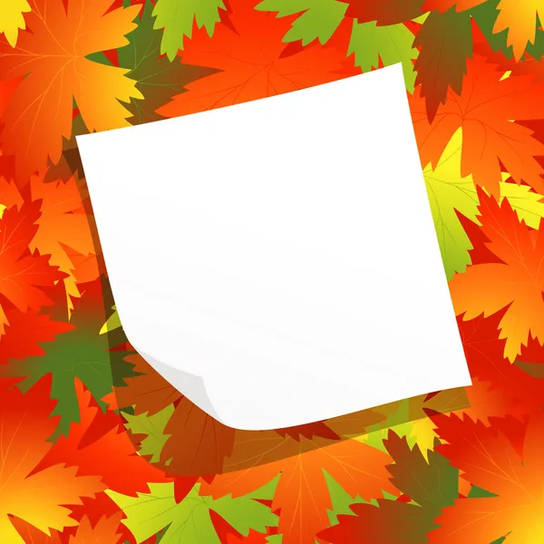 秋季叶子上页 — 图库矢量图片