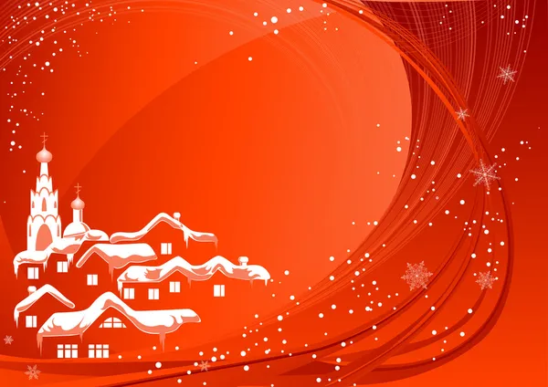 Pays de Noël rouge — Image vectorielle