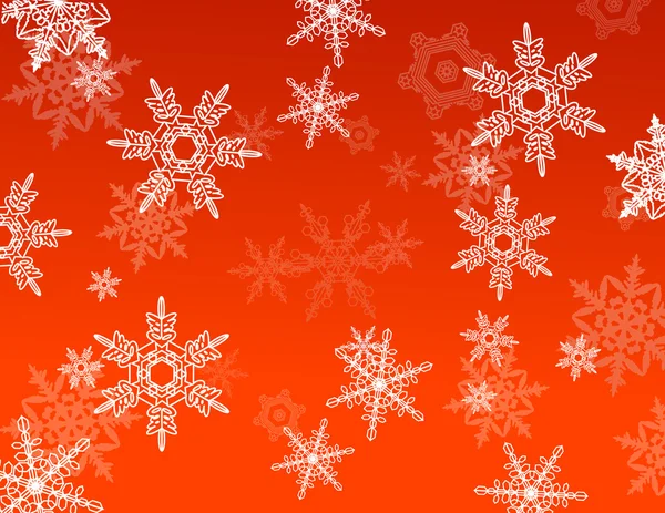 Flocon de neige rouge reflet — Image vectorielle