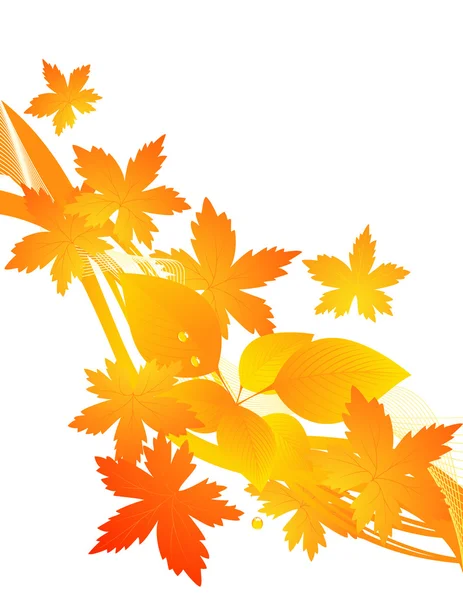 Yellow autumnal background — Stock Vector