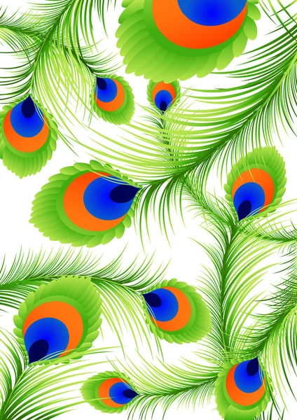 Fondo de plumas de pavo real — Archivo Imágenes Vectoriales