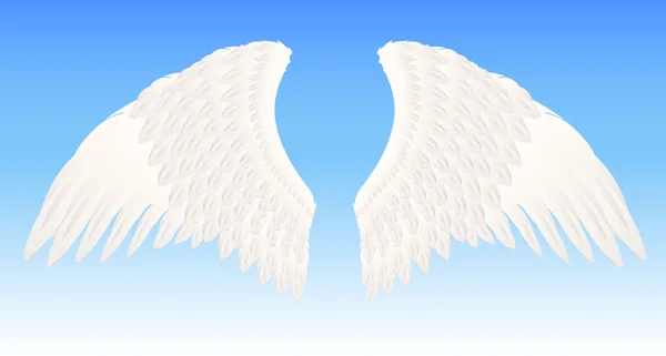 Witte engel vleugels — Stockvector