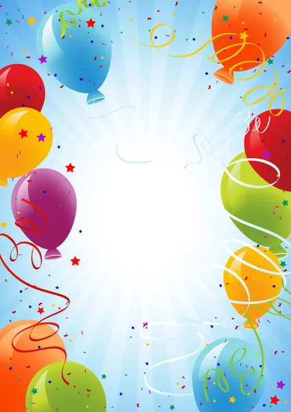 Fundo de celebração com balões Vetor De Stock