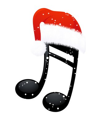 Note in Christmas hat clipart