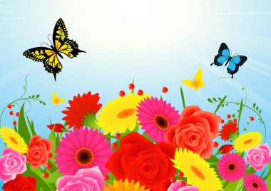 Summer flower background clipart