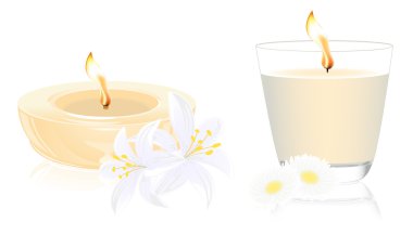 Spa candles clipart