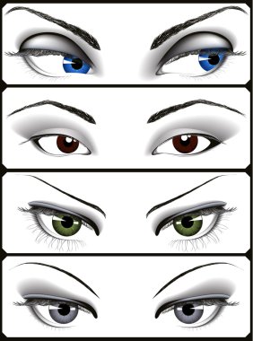 Woman_eyes_collection clipart