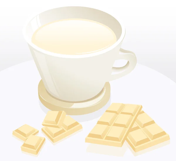 Tazza di caffè e cioccolato al latte — Vettoriale Stock